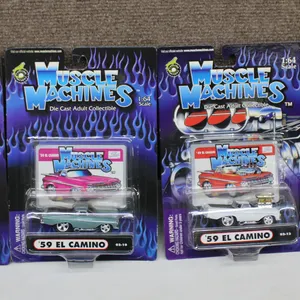 4 Muscle Machines Die-Cast '59 El Camino Cars, 1:64 Scale