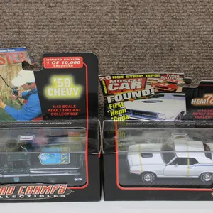 Two Road Champs Collectibles 1:43 Scale Diecast Cars in Original Boxes (1959 Chevy and 1970 Hemi Cud