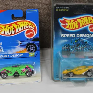 Hot Wheels Die-Cast Cars in Original Packaging: Double Demon and Speed Demons