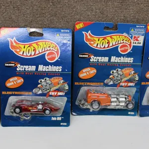 4 Mattel Hot Wheels Talking Scream Machines in Original Packaging