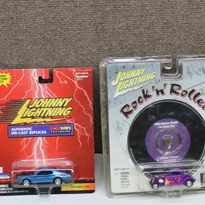 4 Johnny Lightning Die-Cast Car Models in Original Packaging