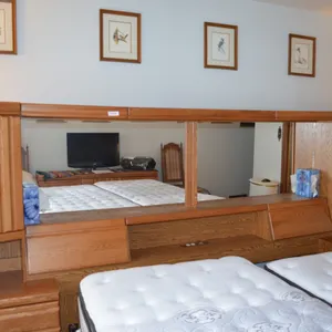 Pallister Head Board with Mirrors, approx. 10 ft wide, buyer must dismantle and load.