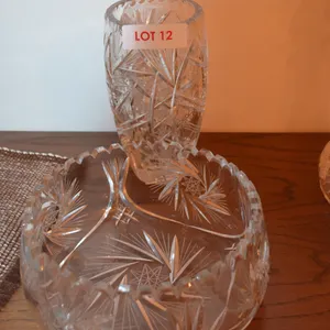 Crystal Vase and Bowl
