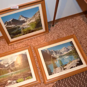 3 Framed Prints of Lake O'Hara, Moraine Lake, Mount Assiniboine Lake