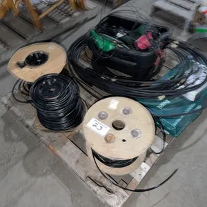 Unused assorted 3/8” & 1/4” elec cable w/ 1/2” elec cable & assorted hardware