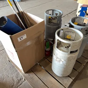 3) 80lb LP tanks w/ fire extinguishers & assorted hardware