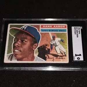 1956 Topps Hank Aaron SGC 1 White Back
