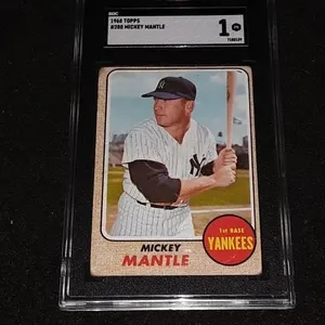 1968 Topps Mickey Mantle SGC 1