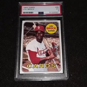 1969 Topps Lou Brock PSA 3
