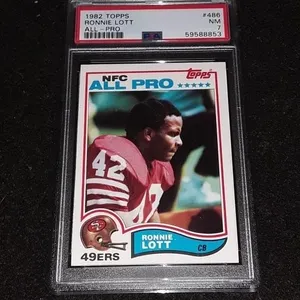 1982 Topps Ronnie Lott Rookie PSA 7