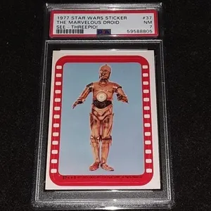 1977 Star Wars Sticker PSA 7 The Marvelous Droid