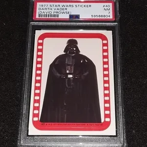 1977 Star Wars Sticker Darth Vader PSA 7