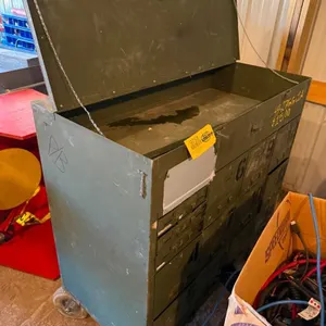 Metal Shop Cabinet and Content