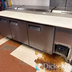 STAINLESS STEEL THREE DOOR REFRIGERATED PREP STATION