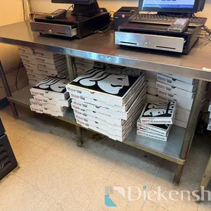 STAINLESS STEEL TABLE with lower shelf-approximate