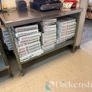 STAINLESS STEEL TABLE with lower shelf-approximate