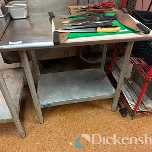 STAINLESS STEEL TABLE with lower shelf-approximate