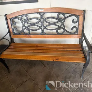 WOOD WITH IRON PARK BENCH