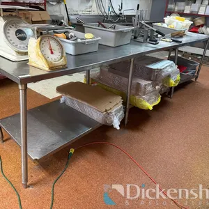 STAINLESS STEEL TABLE with lower shelf-approximate