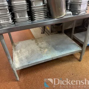 STAINLESS STEEL TABLE with lower shelf-approximate
