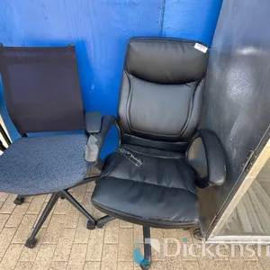 BLACK ROLLING OFFICE CHAIRS, QTY (2)