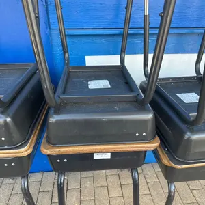 SET OF (2) SCHOOL CLASSROOM DESKS
