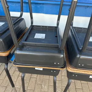 SET OF (2) SCHOOL CLASSROOM DESKS