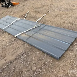 Quantity of (30) 12 Ft x 3 Ft Grey Metal Roof Panels