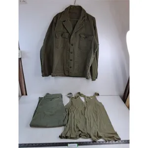 WW2 US Army "13 Star Button" HBT Combat Shirt-34R, Pants-32W & Tank Tops-Medium