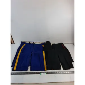 (2) Pairs of Vintage Uniform Pants (Blue/Yellow Stripe = 36W 27L, Black/Red Stripe = 30W 28L)