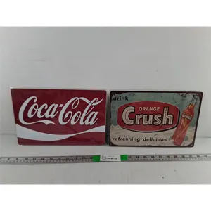 Orange Crush & Coca-Cola Metal Signs 11.75" x 8"
