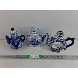 (3) Ceramic Tea Pots