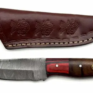 Custom Damascus Blade Knife with Sheath