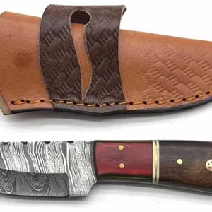 Custom Damascus Blade Knife with Sheath