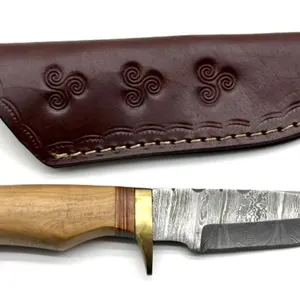 Custom Damascus Blade Knife with Sheath