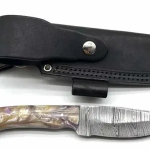 Custom Damascus Blade Knife with Resin Handle and