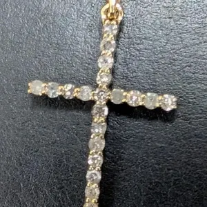 Natural Diamond Pendant Cross