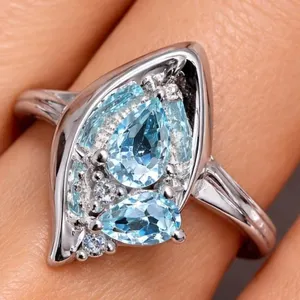 Blue Topaz & Silver Ring