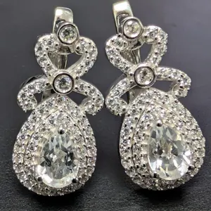 CZ and Silver Earrings