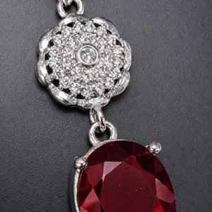 6ct Ruby & Silver Pendant