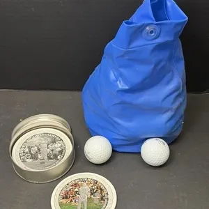 Bag of Golf Balls and Tin of Golf Open