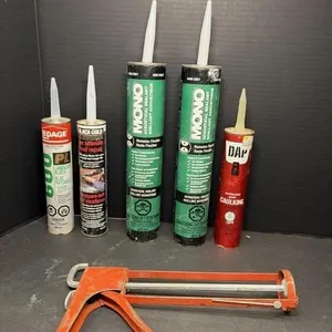Various Caulking and Adhesives with Caulking Gun