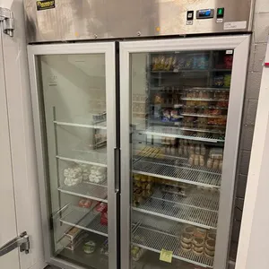 2018 efi Model F2-52GDSVC Stainless Steel Double Glass Door Freezer Cabinet