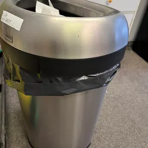 Simple Human Chrome Garbage Can
