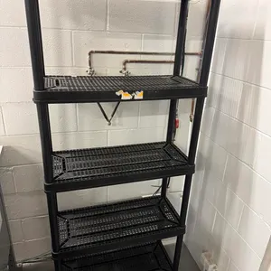 Black Plastic 4 Teir Shelf Unit