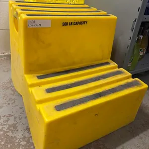 Yellow Plastic 2 Step Stair Unit; 500lb Capacity; 18"W x 19"H
