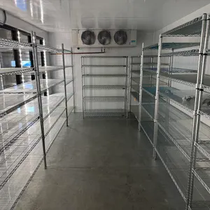 8 Various Size U Line Chrome Racks (Located inside the walk in cooler)