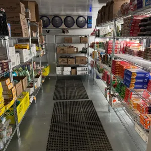 8 Various Size U Line Chrome Racks (Located inside the walk in freezer)