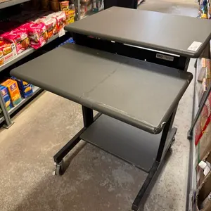 2 Level Stand Up Rolling Computer Table