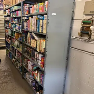 12"W x 12'L Grey Metal Shelving Unit; Single Wall